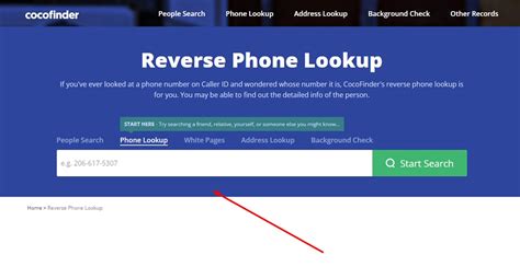 cocofinder free reverse phone lookup.